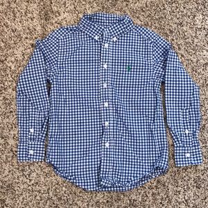 Ralph Lauren button up long sleeve gingham shirt